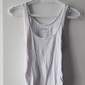 Maternity Rib-Knit Side-Shirred Tank - White